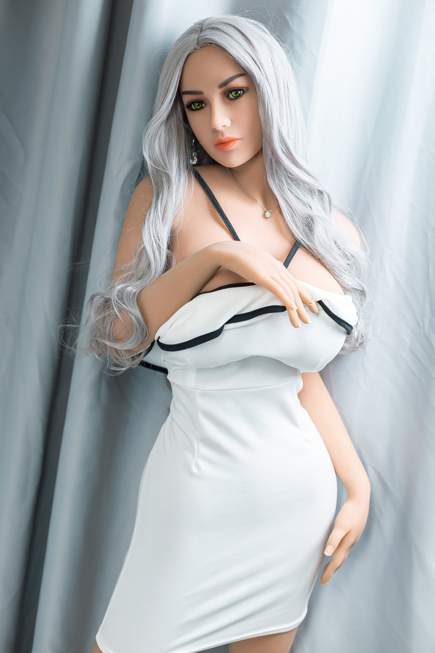 Big Breast Sex Doll 165cm - TPE Silver-Haired Sensual Beauty, Customizable