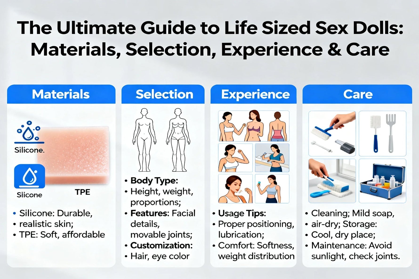 Life sized sex doll with realistic body proportions