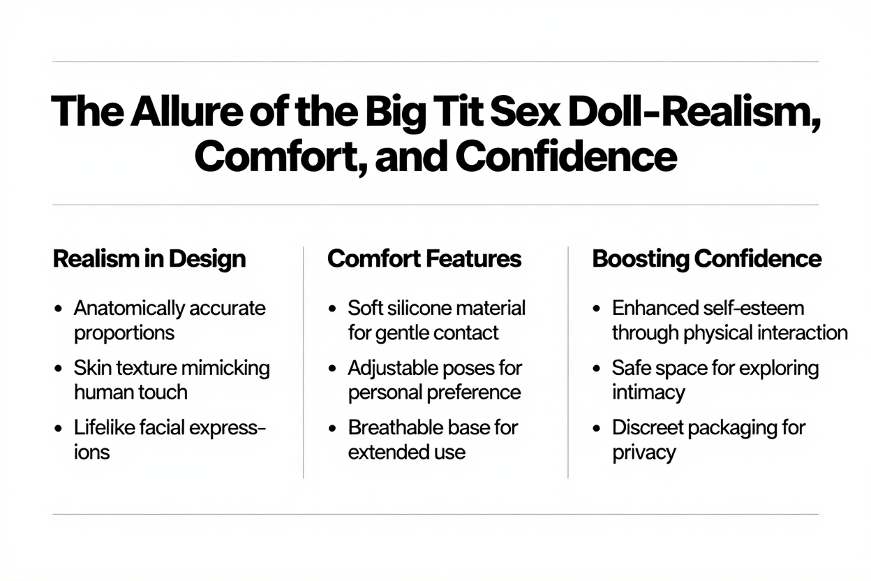 Realistic big tits sex doll showing lifelike silicone texture and curves