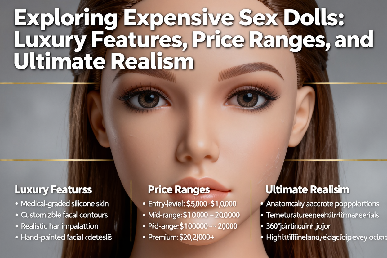 Expensive sex doll showing realistic features and luxury design