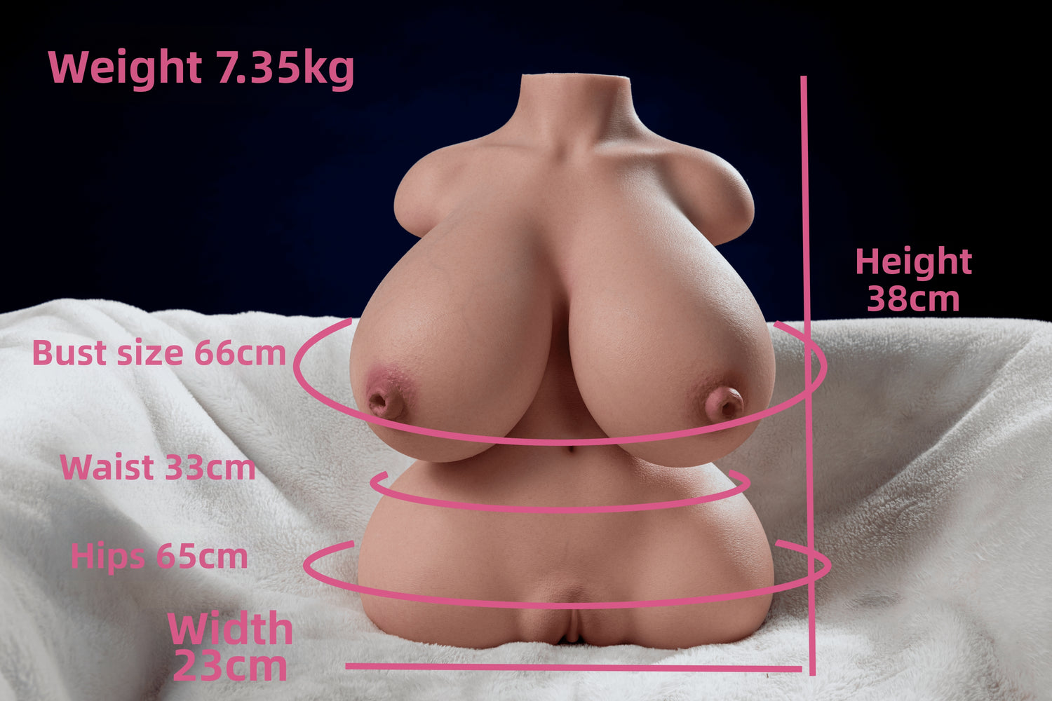 15.4 lb Silicone Sex Doll Torso – Male Masturbator Toy