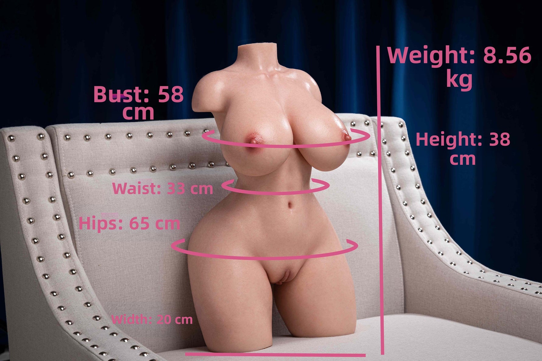 realistic silicone sex doll torso for men