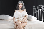 Premium Asian sex doll with glamorous red hair – D-cup passion muse