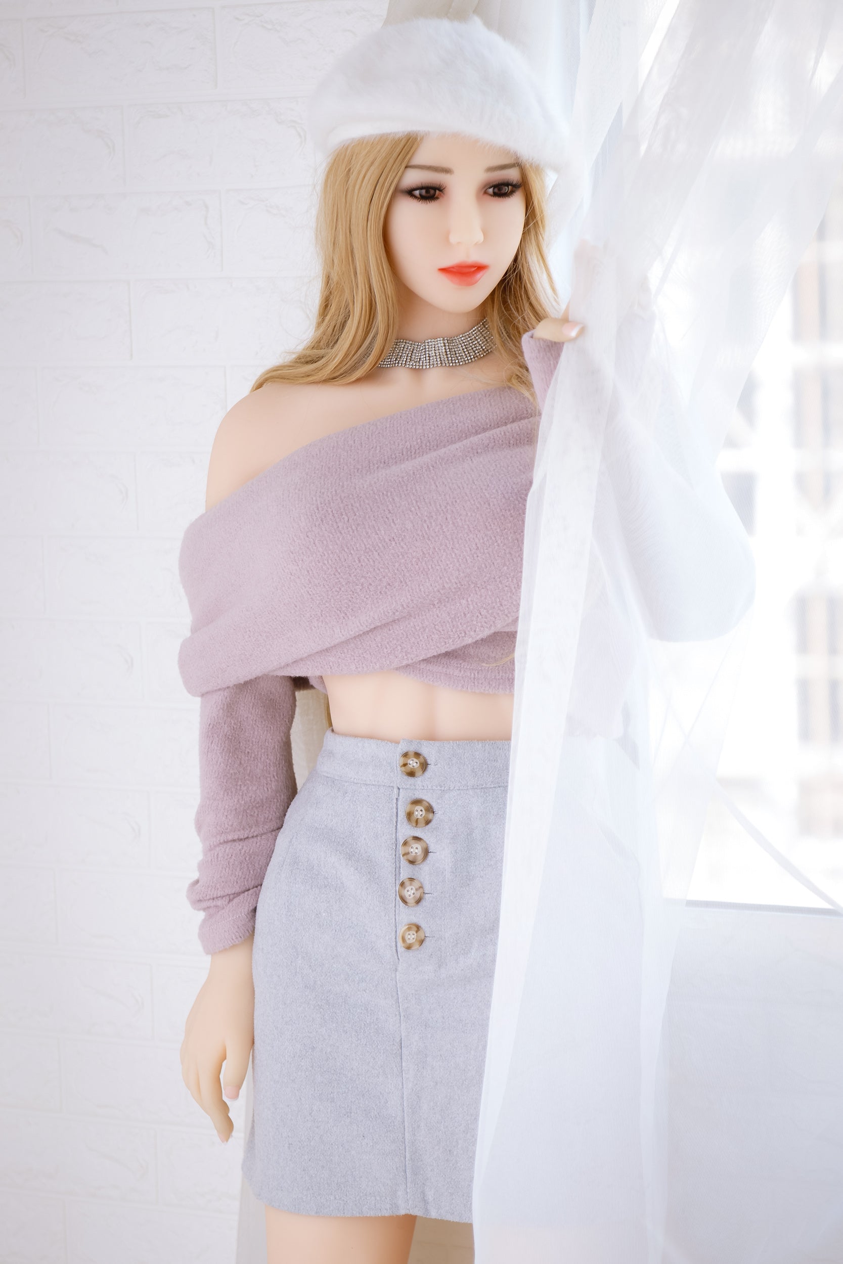 170cm curvy blonde love doll with realistic skin