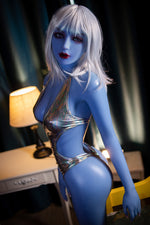 165cm Anime Elf Sex Doll with Blue Skin and Elf Ears