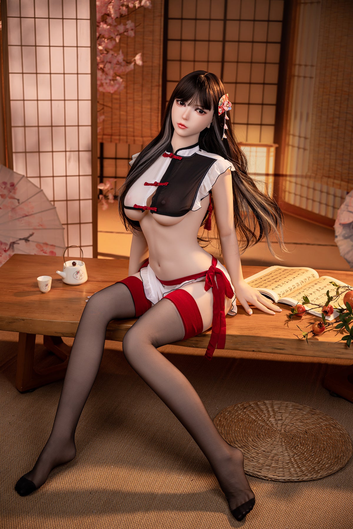 Customizable 157cm medium-breast TPE love doll posing
